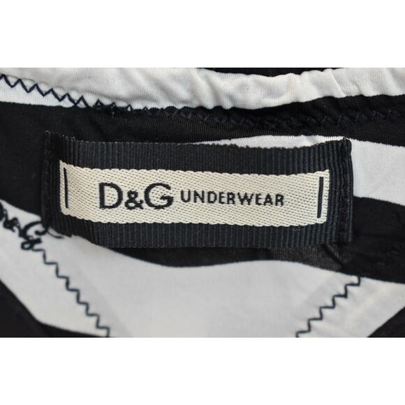 NWT DOLCE GABBANA M51392 BLACK WHITE ZEBRA PRINT LOGO THONG UNDERWEAR S - Picture 5 of 12